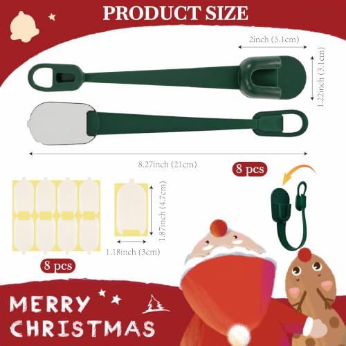 Reusable Adhesive Christmas Garland Hooks - Pack of 8 for Holiday Decorations