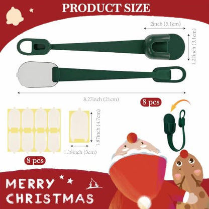 Reusable Adhesive Christmas Garland Hooks - Pack of 8 for Holiday Decorations