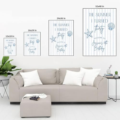 The Summer I Turned 30 Welcome Sign Beach Party Canvas - Design 10