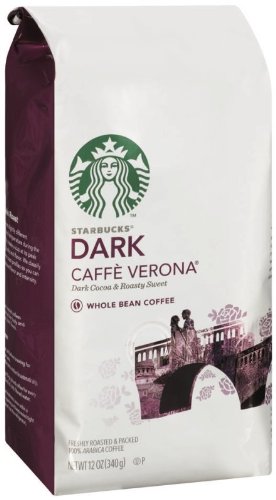 Starbucks Caffe Verona Whole Bean Coffee - Rich Flavor, 12 Ounce (Pack of 3)