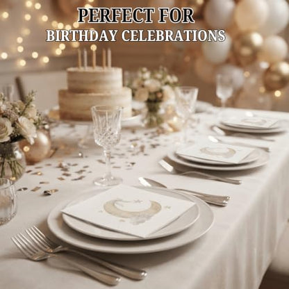 Cocktail Napkins - Premium Linen-Feel Disposable Hand Towels, 40 Pack