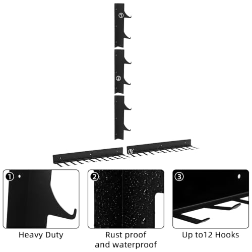 Wall Mount Lat Pulldown Bar Storage Rack - Heavy Duty Steel Gym Organizer