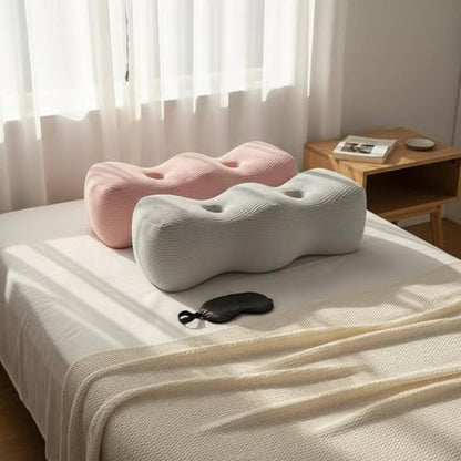 Memory Foam Knee Pillow for Side Sleepers Support Cushion with Cooling Cover