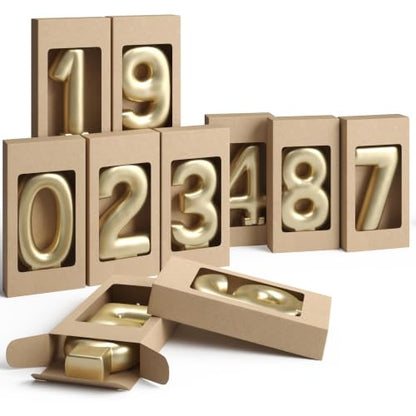 Party Solids Gold Number 1 Birthday Candle for Cake - Variation 1