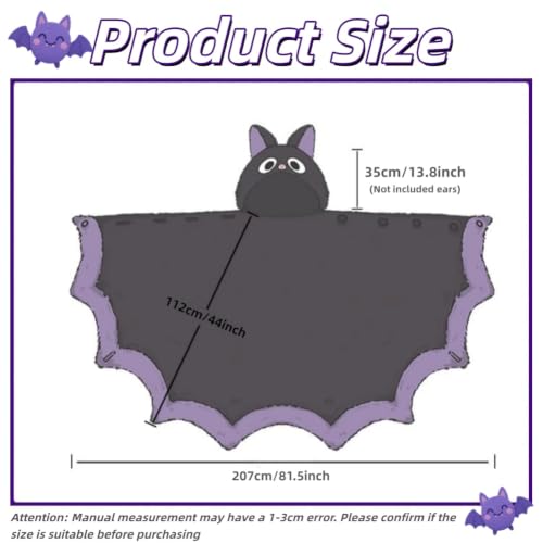 Women Halloween Bat Hoodie Costume with Wings - Soft Bat Blanket Snugie Wearable