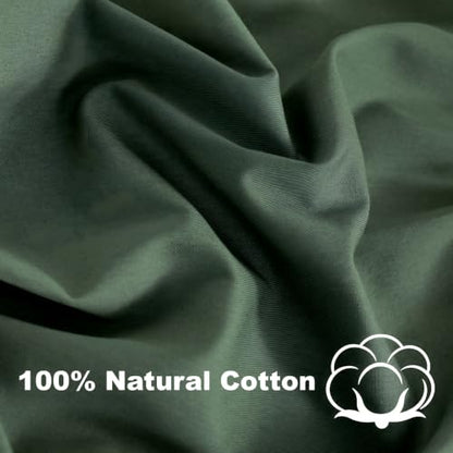 Olive Green Cotton Body Pillowcase 20x54 Inch Envelope Cover - BEDSUM
