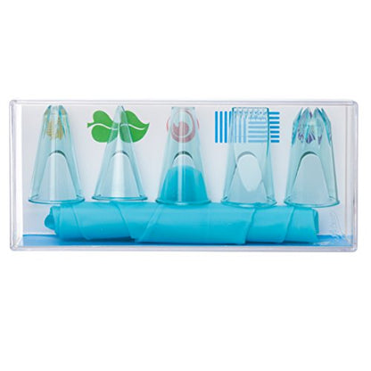 Ateco 784 6 Piece Cake Set, 5 Thermoplastic Tubes and 1 Reusable Superflex Silicone Decorating Bag