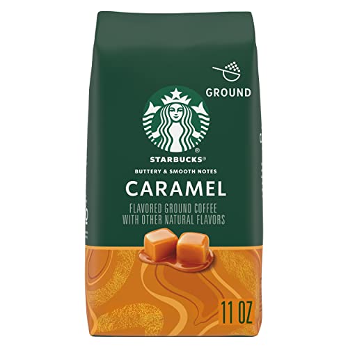 Starbucks Ground Coffee, Caramel Flavored Coffee, Naturally Flavored, 100% Arabica 1 bag (11 oz)