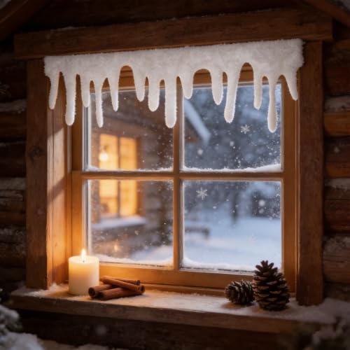 Artificial Snow Garland Roll - Felt Icicle Snow Cover for Christmas Decorations