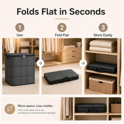 XXL Foldable Storage Bag with Reinforced Handles 220L for Bedding Clothes Moving - Variation 3