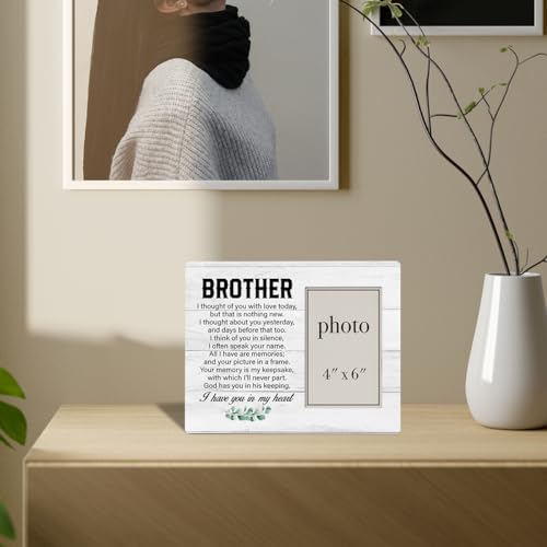 Wood Picture Frame 8x10 4x6 Photo - Gift for Brother Variation BROTHER