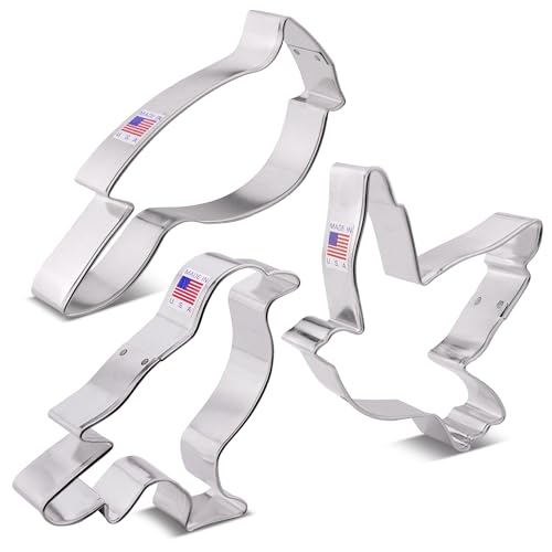 Bird Cookie Cutter Set of 3 - Made in USA for Baking & Decorations