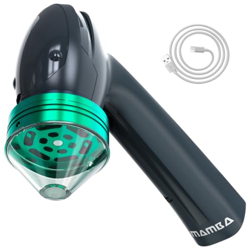 Mamba Electric Seed Grinder USB-C Rechargeable Spice Mill Gray Anchor Green & Gray