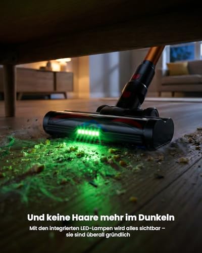 Cordless Vacuum Cleaner 600W 50KPA 70Min Runtime Self-Standing Stick Pet Hair Carpet Hard Floor