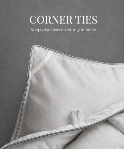 Oversized King Goose Down Fiber Comforter - White All Season Duvet, 116x98"