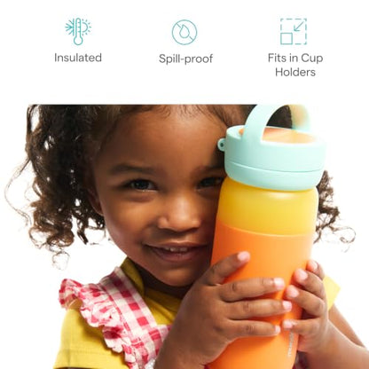 Toddler Insulated Water Bottle with Straw - Blue, 12oz, Stay Cool