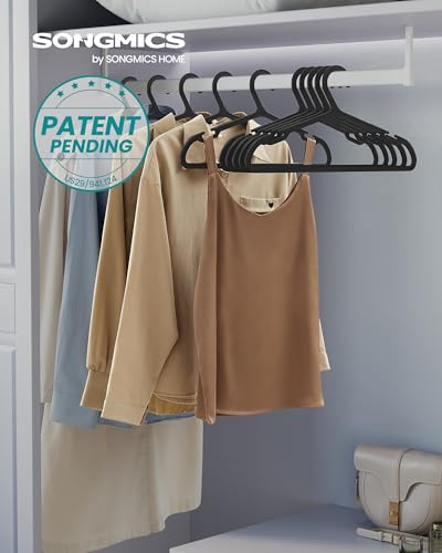 Plastic Clothes Hangers Pack of 50 with Wide Shoulder Notches