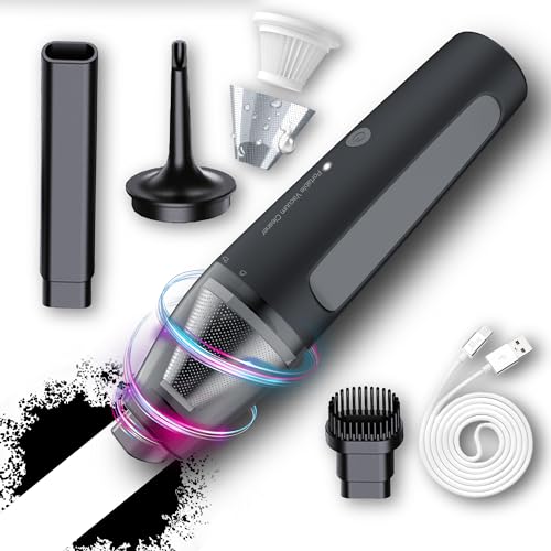 DUCK Wireless Handheld Vacuum Cleaner Black - Portable Car-Mounted Dust Collector with Powerful Suction