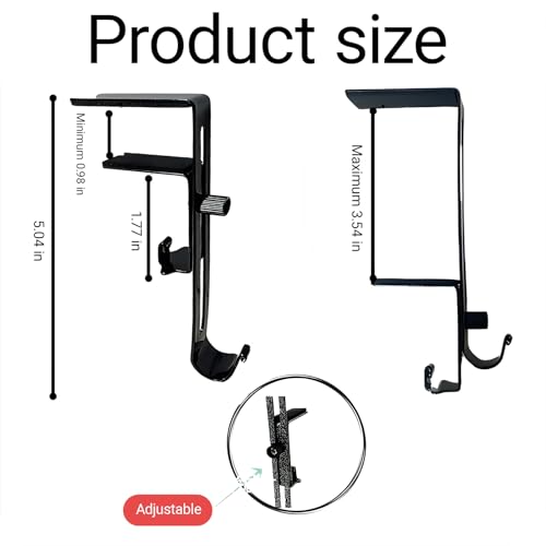 Heavy Duty 2-in-1 Fireplace Stocking and Garland Hanger - 6 Pcs, Adjustable No Drill Christmas Mantle Hooks