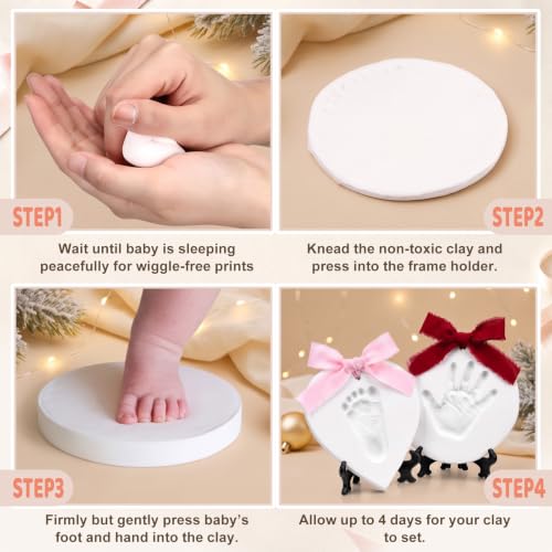 Baby Handprint Footprint Keepsake Ornament Kit - DIY Memory Gift for Newborns