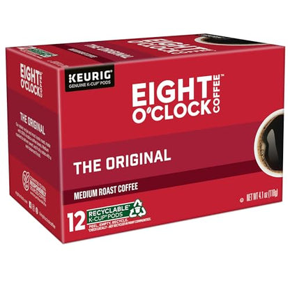 Eight O'Clock Coffee The Original, Single-Serve Keurig K-Cup Pods, Medium Roast Coffee Pods, 72 Count