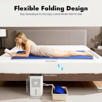 Queen Size Bed Cooling System with Water-Cooled Mattress Pad and Temperature Control