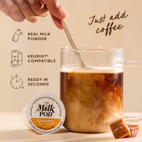 Caramel Latte Milk Pod for Keurig K-Cup - 1 Count, Compatible with Coffee Maker