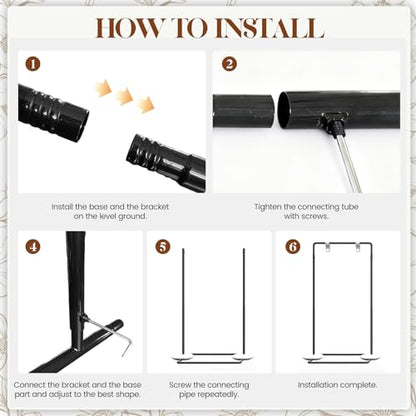 Wedding Welcome Sign Stand Display Easel with Adjustable Height & Black Matte Finish