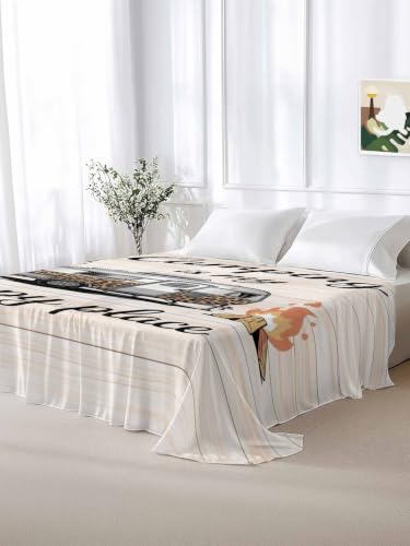 Twin Mocha Brown Microfiber Flat Bed Sheet - Breathable, Wrinkle-Free Bedding