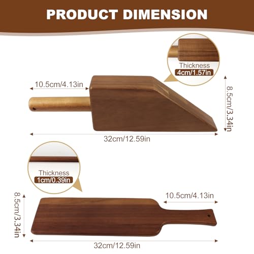 Bed Sheet Tucking & Mattress Lifter Set - Durable Acacia Wood Bed Making Tools