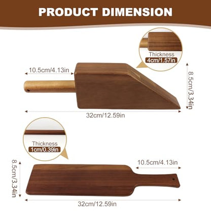 Bed Sheet Tucking & Mattress Lifter Set - Durable Acacia Wood Bed Making Tools