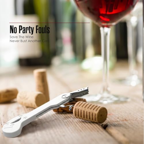 White Wine Opener with Foil Cutter & Lever - 5 1/4" Wine Key for Servers
