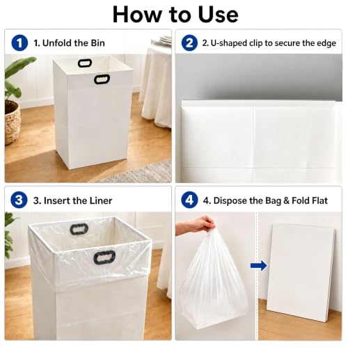 Large 30-Gallon Collapsible Trash Can for Parties & Events - Recyclable Cardboard