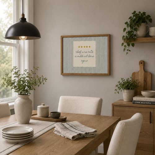 Funny Kitchen Wall Art - Chef Was Cute Would Eat Here Again 12x16in Framed Print