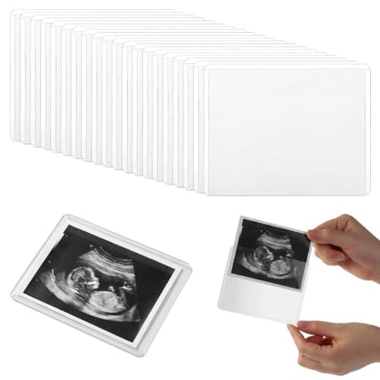 20-Pack Ultrasound Photo Sleeves - Side-Loading 3x4 Inch Clear Protectors