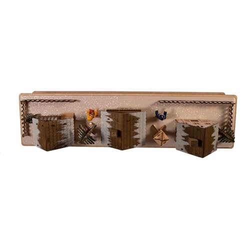 Battery-Operated LED Wooden Village Houses for Holiday Decor