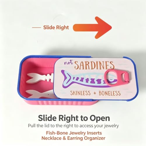 6PCS Fish-Shaped Jewelry Holders for Rings Earrings Charms - Portable Ocean Gift
