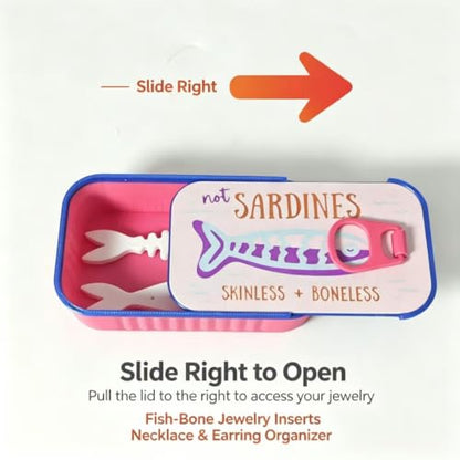 6PCS Fish-Shaped Jewelry Holders for Rings Earrings Charms - Portable Ocean Gift