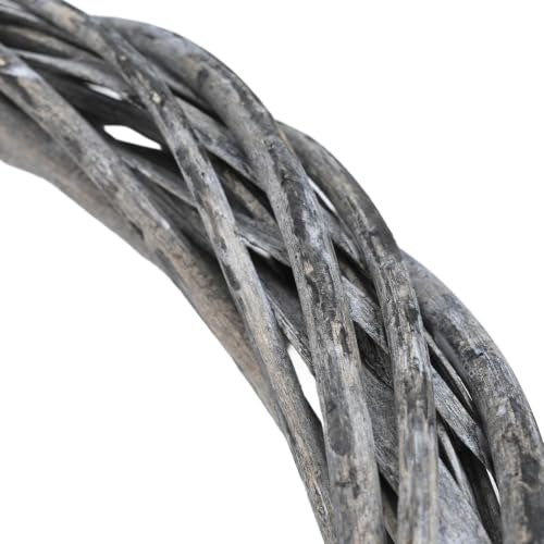 30cm Grey Rattan Wreath Base for Christmas DIY Crafts and Holiday Decor