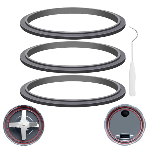 3-Pack Rubber Seal Gasket Rings for NutriBullet 600W 900W Blenders - Replacement
