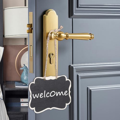 Mini Wooden Chalkboard Signs with String - 10 Pack for Party & Home Decor