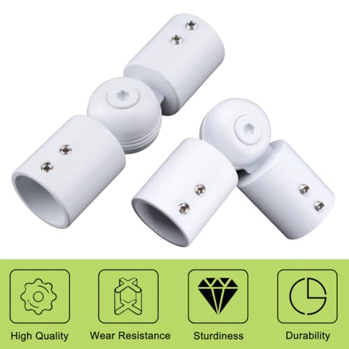 3/4 Inch Stainless Steel Adjustable Corner Connector White - Pack of 1