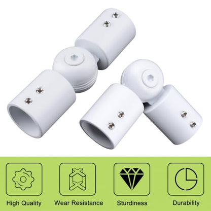 3/4 Inch Stainless Steel Adjustable Corner Connector White - Pack of 1