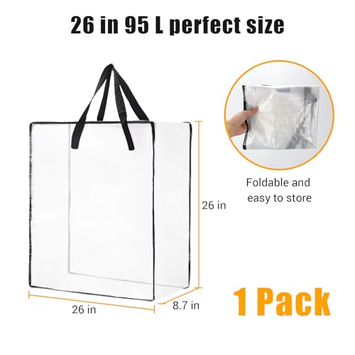 Square 26-Inch Wreath Storage Bag - 95L for Seasonal Decorations & Home Organization - 1-Pack