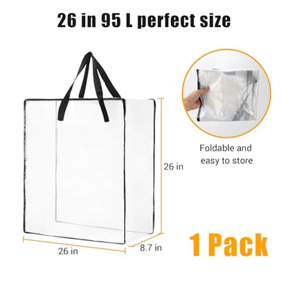 Square 26-Inch Wreath Storage Bag - 95L for Seasonal Decorations & Home Organization - 1-Pack