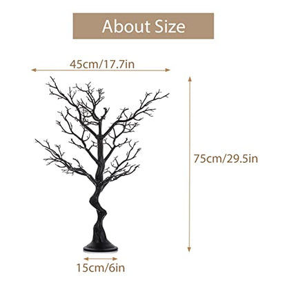 Black Artificial Tree for Table Centerpiece - 2.5ft Wedding Decor