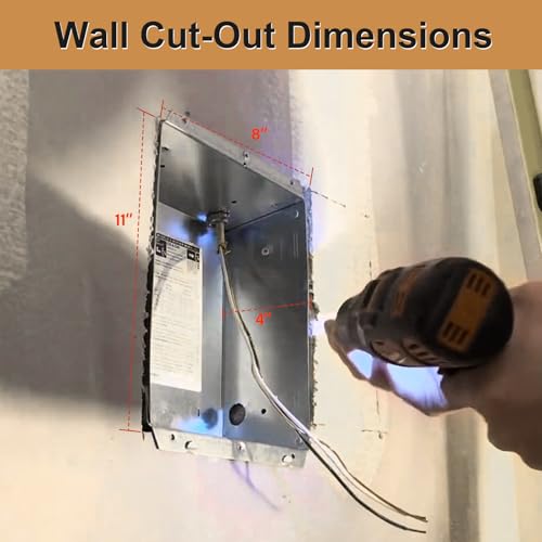Electric Wall Heater with Thermostat Off-White - Fast Heating 220 sq ft