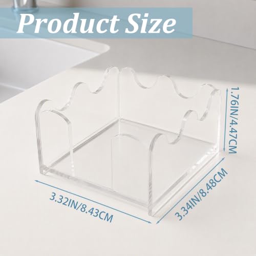 Scalloped Acrylic Sticky Note Holder for Desk Organization