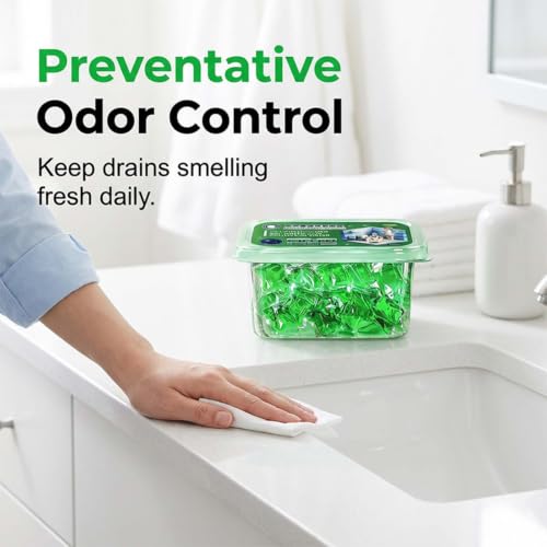 Green Bio-Enzyme Drain Deodorizer Capsules - Instant Odor Eliminator Pods