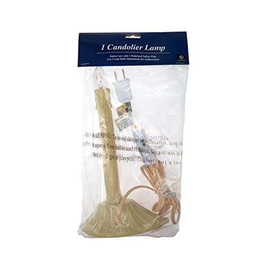 9.5-Inch Ivory Candolier Christmas Candle Lamp 2 Pack - Indoor Holiday Decor